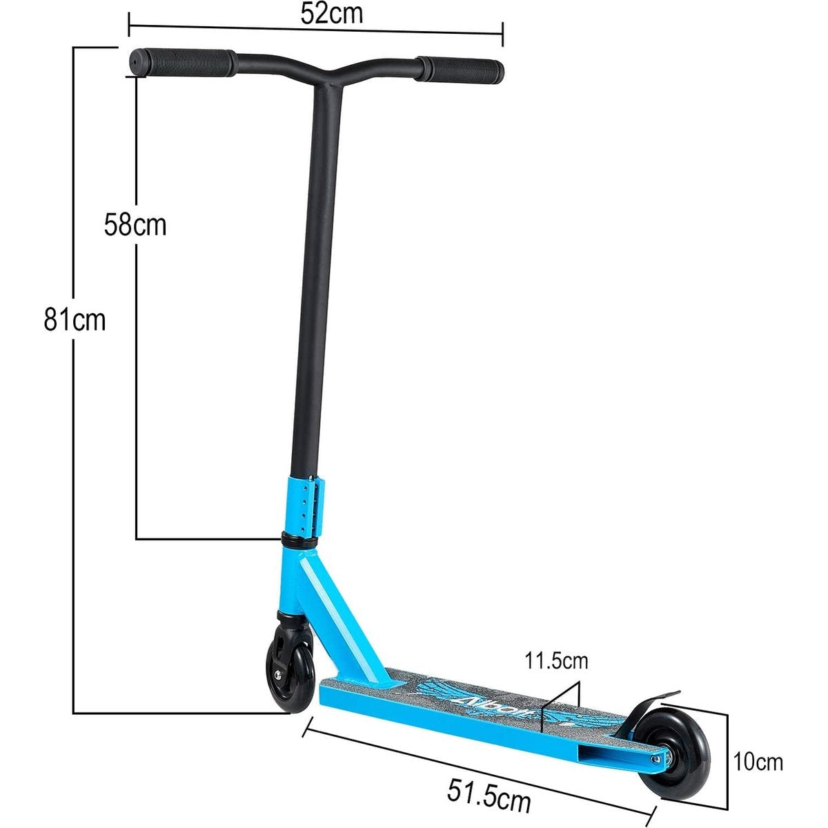 Albott - Pro Stunt Step - Blauw - Aluminium - 100mm Wielen - ABEC 9 Lagers - Scooter - Freestyle Street - 8+ leeftijd