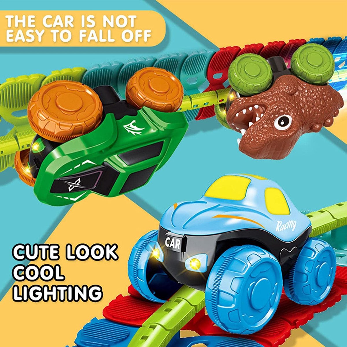 Nixnix - Speelgoed Auto - Racebaan - Met accu - Speelgoed - Loopings - Anti zwaartekracht