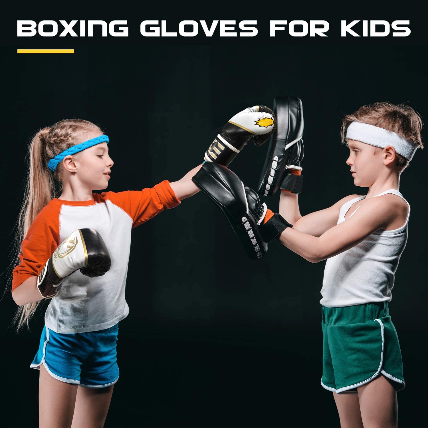 Nixnix - Bokshandschoenen - Kinderen - Zwart - 5-12 jaar - UFC - MMA - Kickboks Training - Vechtsporthandschoenen - Sparringhandschoen