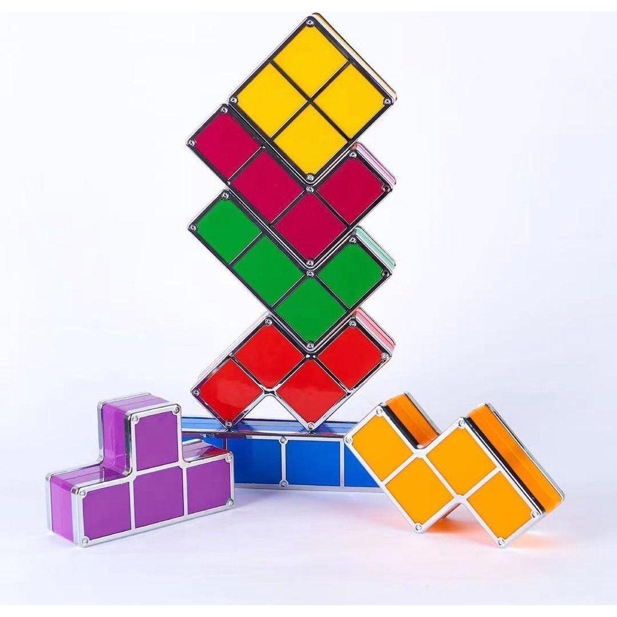 Tetris style 3D retro puzzle lamp