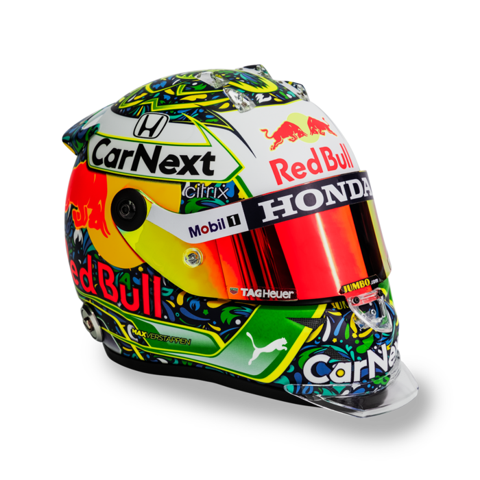 Max Verstappen Schaal 1:2 Helm Brazilië 2021 Incl. Tear-offs