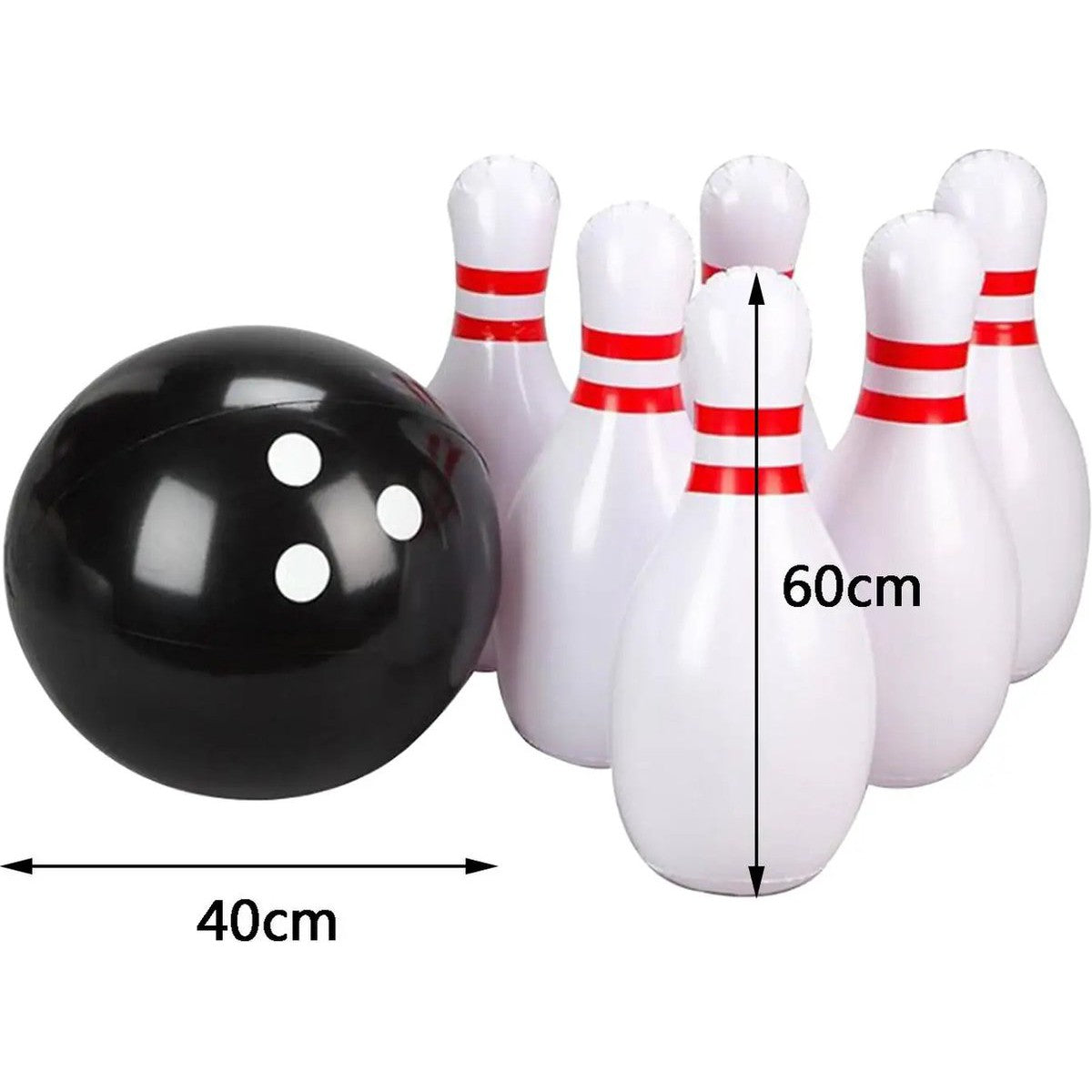 Nixnix - Mega XL opblaasbare bowling set - 60cm groot - Bowling bal - Erg groot - Speelgoed