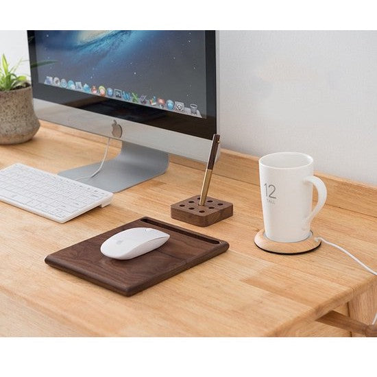 Warm houdt onderzetter Licht Hout - Cup Warmer met USB Aansluiting