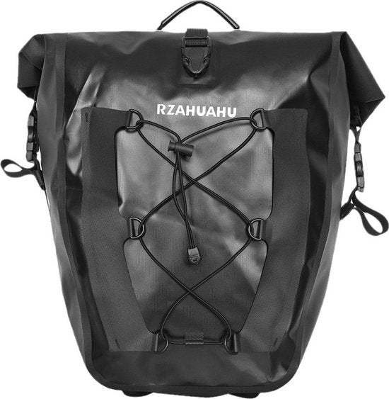 Rzahuahu - Bicycle Bag - Black - Single Bike Bag - 25 Liter - Shoulder Bag - Luggage - Cycling Holiday - Water Repellent