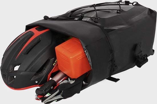 Rzahuahu - Bicycle Bag - Black - Single Bike Bag - 25 Liter - Shoulder Bag - Luggage - Cycling Holiday - Water Repellent