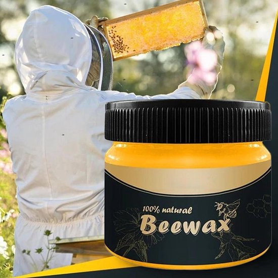 Bijenwas - Bijenwas meubel - 100% Natuurlijke bijenwas - Meubelonderhoudsmiddel - 80 gram -