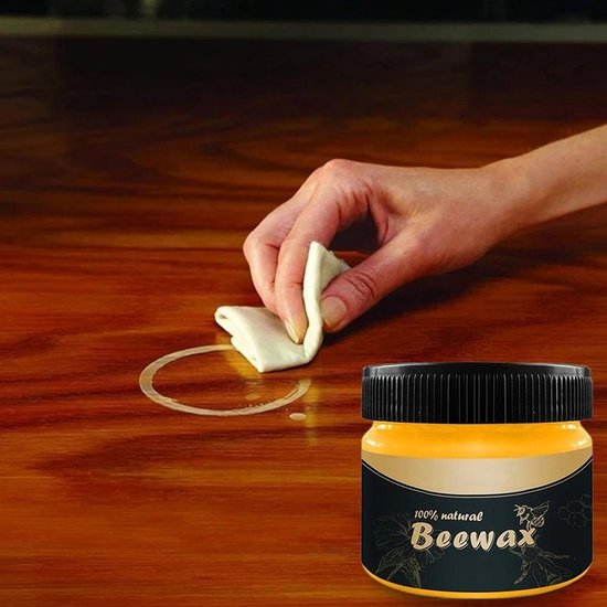 Bijenwas - Bijenwas meubel - 100% Natuurlijke bijenwas - Meubelonderhoudsmiddel - 80 gram -