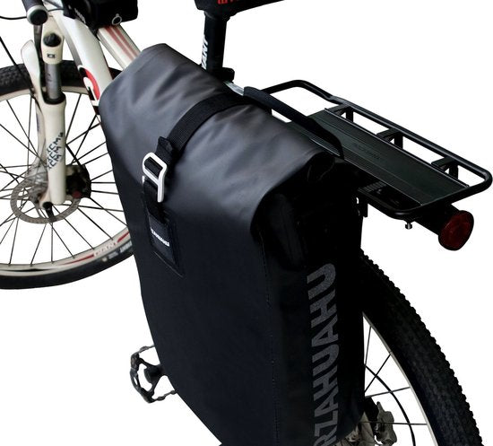 Rzahuahu - Bicycle Bag - Black - Single Bike Bag - 20 Liter - Shoulder Bag - Luggage - Cycling Holiday - Water Repellent