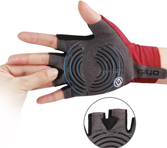 Giyo - Fietshandschoenen Kort - Maat XXL - MTB - Wielrennen - Zwart - Fietshandschoenen - Wielren