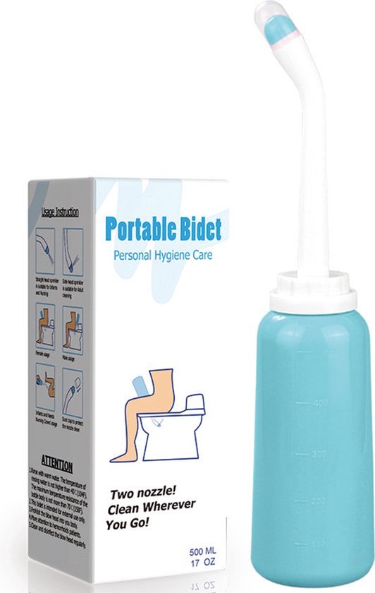 Portable Emergency Mobile Bidet 500ml - Toilet - Maternity Care - WC - Storage Bag - Portable Hand Shower - Camping Toilet - Women - Take-Along Toilet - Car WC