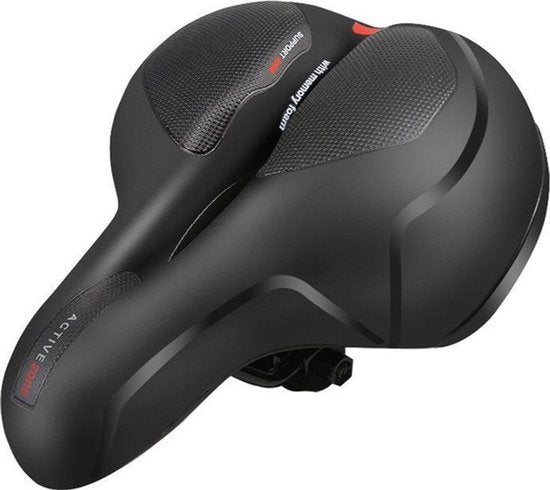 Comfort Gel Zadel - Zwart/Rood - Fietszadel - Heren Dames Zadel - Fiets zadel - Gel - Zacht - Comfort - Fiets Comfort - Fietszadel - Professioneel - Luxe - Sportzadel - Racefiets