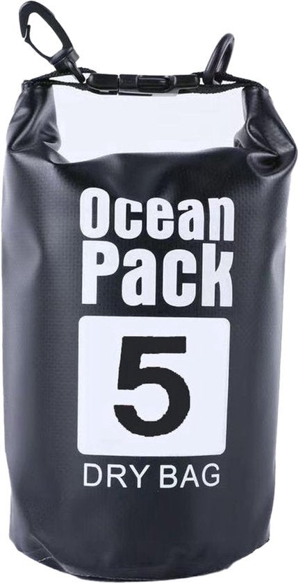 Waterdichte Tas - Droge zak - 5L - Zwart - Ocean Pack - Droge Zak - Survival Outdoor Rugzak - Droogtassen - Boottas - Zeiltas