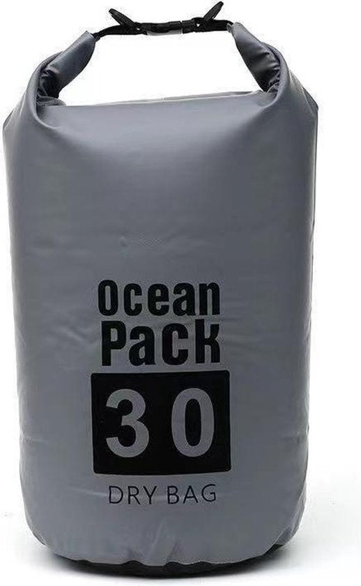 Waterdichte Tas - Droge zak - 30L - Grijs - Ocean Pack - Droge Zak - Survival Outdoor Rugzak - Droogtassen - Boottas - Zeiltas