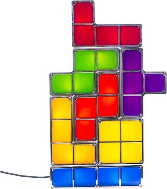3D retro puzzellamp - Puzzellamp in 7 verschillende kleuren - Stapelbare LED bureaulamp - Nachtlamp - Mancave