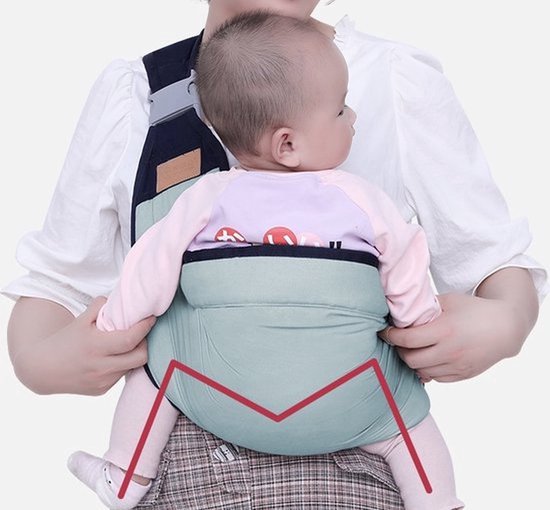 Baby Draagzak - Grijs - Schouderdrager - Sterk - Veilig - Ergonomisch