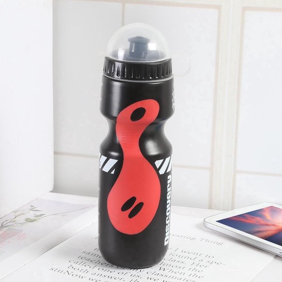 Fles met fleshouder (2x) 650ml Zwart - Mountainbike - Racefiets - Drinkfles