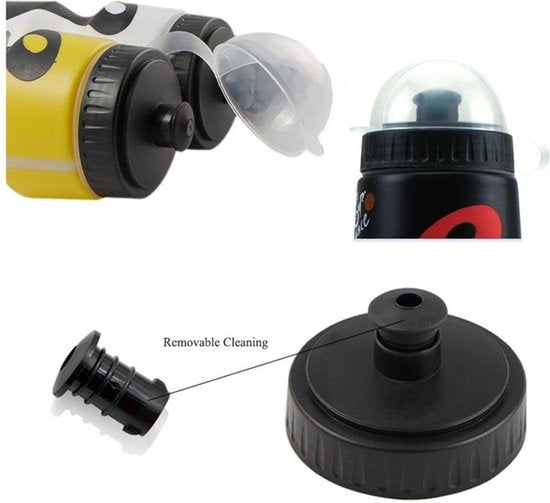 Bidon met bidonhouder 650ml Grijs - Mountainbike - Racefiets - Drinkfles