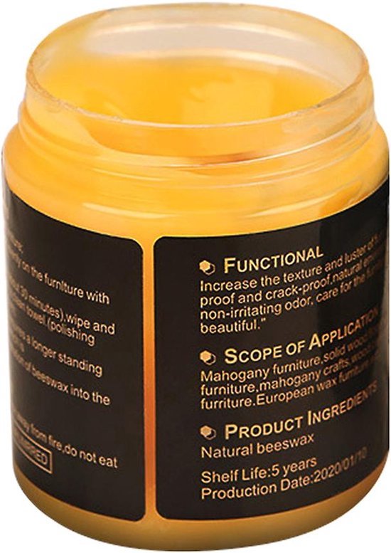 Bijenwas Meubels 85 gram - 100% natuurlijk - Meubelonderhoud - Waterdicht