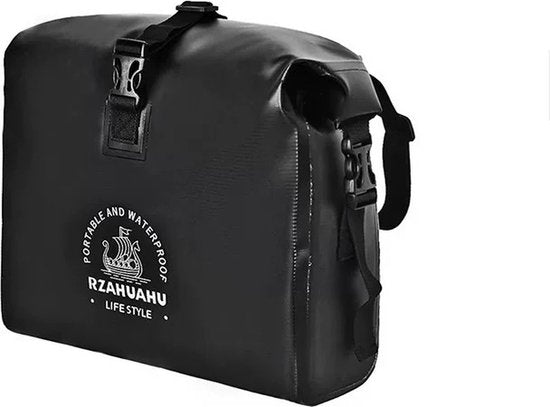Bromfiets tas - Fietstas - Zwart - Enkele fietstas - 9 liter - Schoudertas - Bagage - Fietsvakantie - Waterafstotend