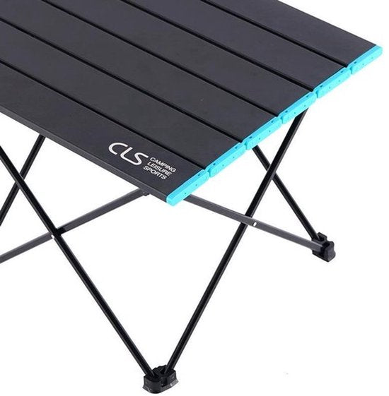 Campingtafel met zak - 46 x 68 cm - Zwart - Kampeertafeltje - Kamperen - Tent - Caravan