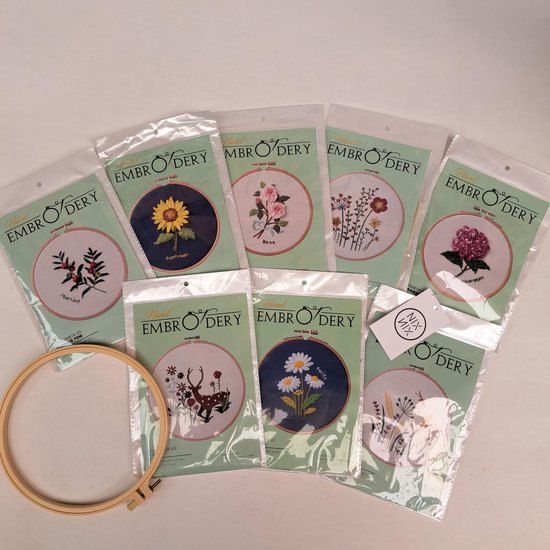 Ronde Borduurset - Bloemen - Borduren - Handwerken