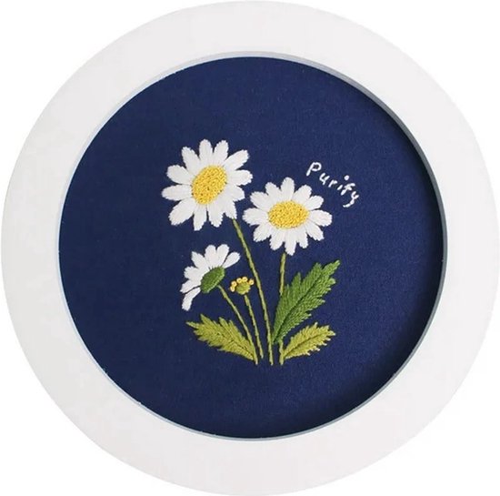 Ronde Borduurset - Madeliefje - Borduren - Handwerken
