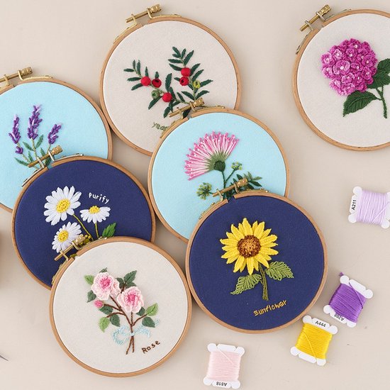 Ronde Borduurset - Rozen - Borduren - Handwerken