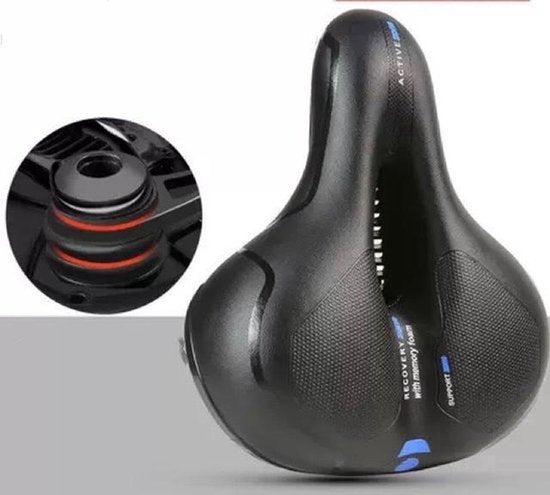 Comfort Gel Zadel - Zwart/Rood - Fietszadel - Heren Dames Zadel - Fiets zadel - Gel - Zacht - Comfort - Fiets Comfort - Fietszadel - Professioneel - Luxe - Sportzadel - Racefiets