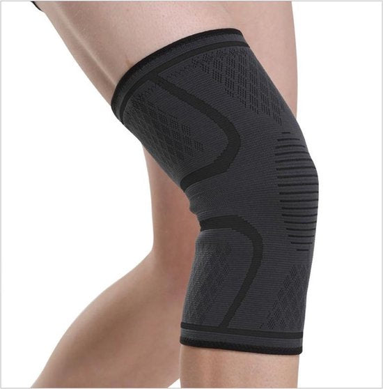 Compressie Kniebrace - Elastische Bandage - Band - Mouw - Kousen - Warmers - Blessures - Sportondersteuning - Knieondersteuning - Vrouwen - Mannen - Maat: S/M - 1 stuk - Zwart
