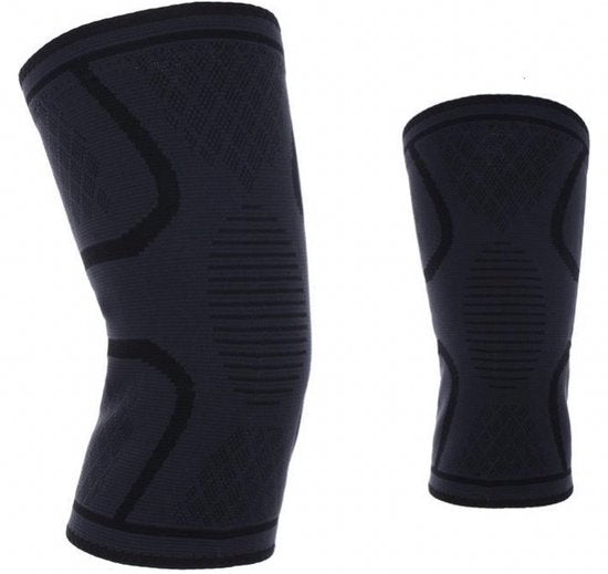 Compressie Kniebrace - Elastische Bandage - Band - Mouw - Kousen - Warmers - Blessures - Sportondersteuning - Knieondersteuning - Vrouwen - Mannen - Maat: S/M - 1 stuk - Zwart