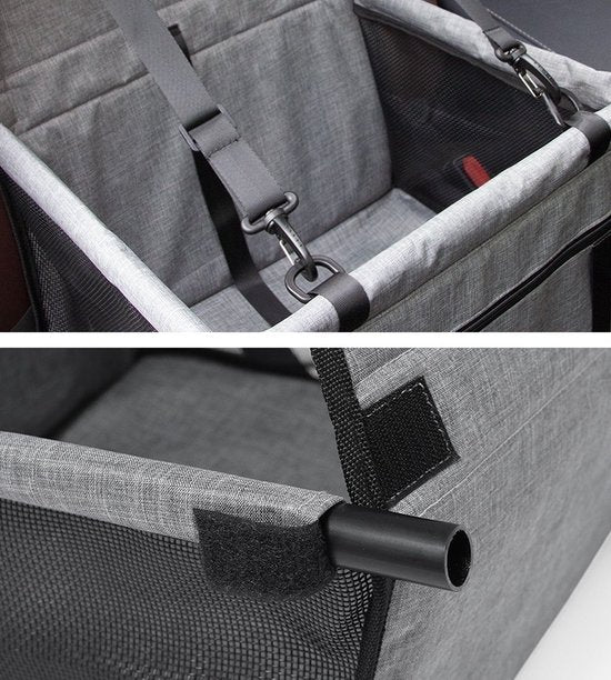 Pet Bed - Auto - Kat - Hond - Mand - Vervoer - Grijs - Draagbaar - Tas