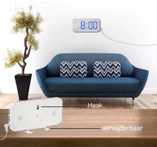 Digitale Wekker Zwart - Alarmklok - Multifunctionele Wekker - Digitale Wekker - Spiegel - Snooze