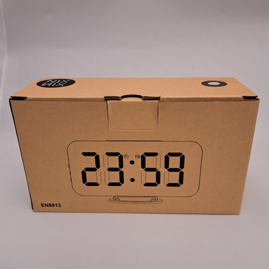 Digitale Wekker Zwart - Alarmklok - Multifunctionele Wekker - Digitale Wekker - Spiegel - Snooze