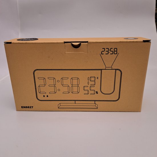 Digital Alarmklok Radio Wit - Alarmklok - Met Projectie - Multifunctionele Wekker Radio - Digitale Wekker - Temperatuur - Spiegel - Snooze -