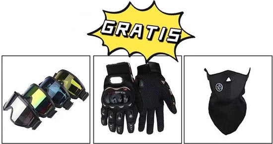 Downhill - Full face - ATB MTB helm - Oranje XL/XXL - Gratis Bril/ Handschoenen en masker - Cross helm - Mountainbike