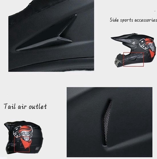 Downhill - Full face - ATB MTB helm - Zwart XL/XXL - Gratis Bril/ Handschoenen en masker - Cross helm - Mountainbike