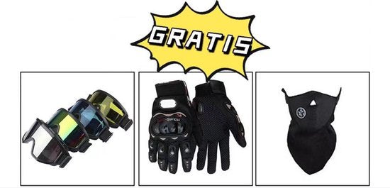 Downhill - Full face - ATB MTB helm - Zwart XL/XXL - Gratis Bril/ Handschoenen en masker - Cross helm - Mountainbike