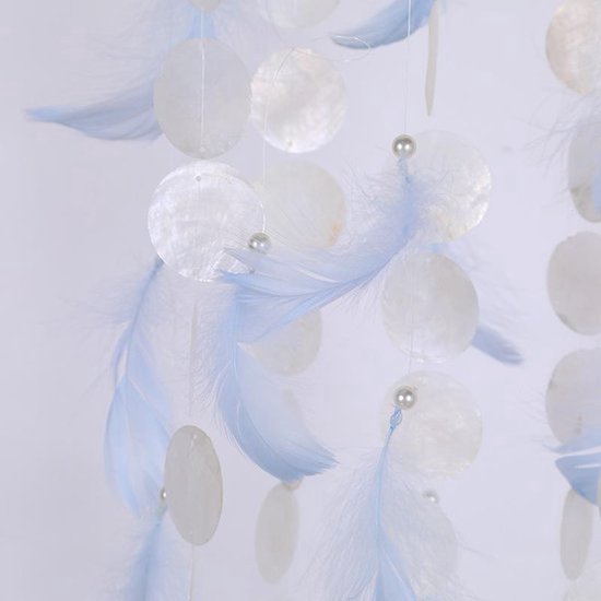 Dromen Vanger - Dream Catcher - Groot - Indianen Deco Droomvanger Veren - Wit - Scandinavisch