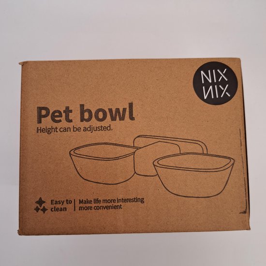 Dubbele Voerbak - Kleine Hondenbak - Voederbak - Wandbevestiging - Kattenbak - Hond - Poes - Puppy's - Hondenbrokken - Kattenbrokken - Drinkbak - Hondenkom - Dieren