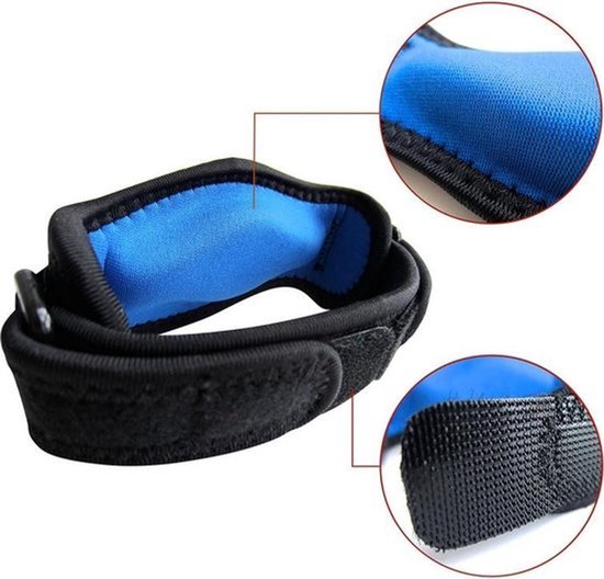 Elleboogbrace - Armbrace - Tennisarmbrace - Brace elleboog - Tenniselleboog - Artrose - Reuma - Tennisblessure - Blauw