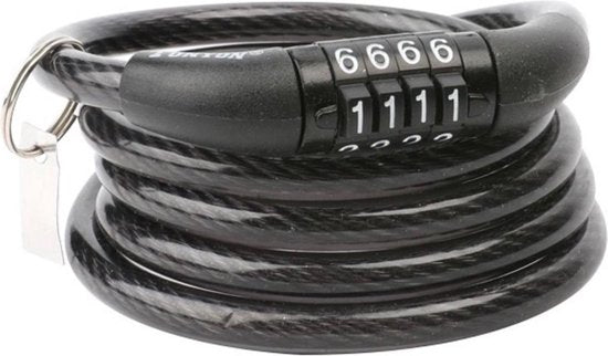Bicycle lock Black 1.2m x 0.8cm - Cable lock - Combination lock