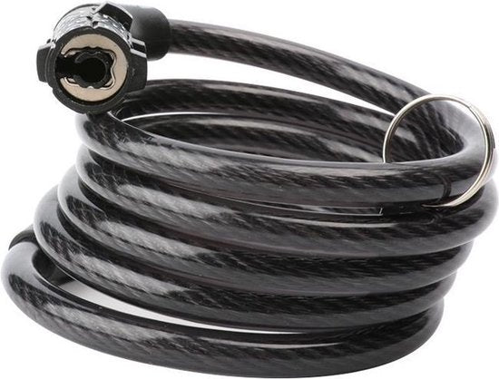 Bicycle lock Black 1.2m x 0.8cm - Cable lock - Combination lock