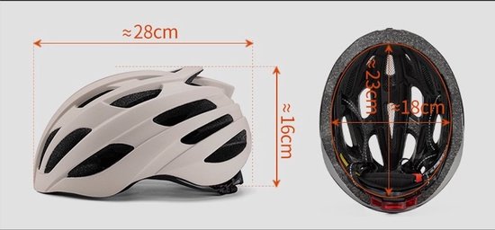 Fietshelm E-Bike met lamp - Wit - Fietshelm - Elektrische fiets