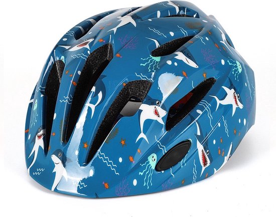 Bicycle Helmet Children - Shark Theme - Light Blue - Bike Helmet