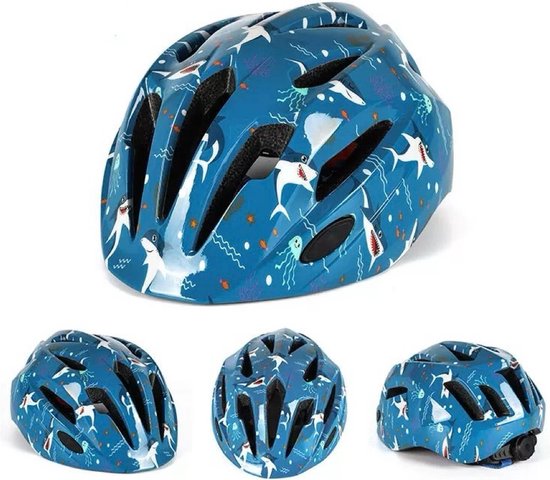 Bicycle Helmet Children - Shark Theme - Light Blue - Bike Helmet