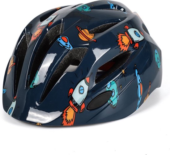 Bicycle Helmet Children - Space Theme - Blue - Bike Helmet