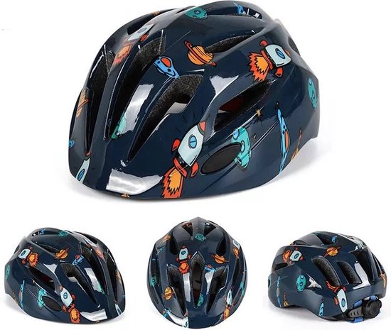 Bicycle Helmet Children - Space Theme - Blue - Bike Helmet
