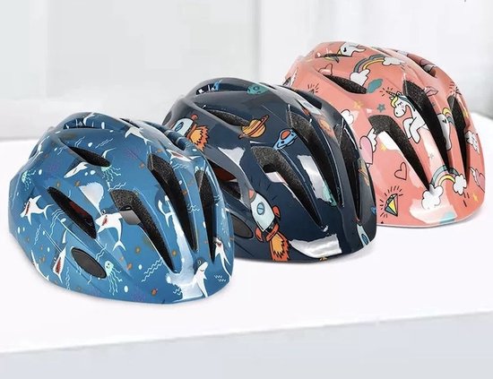 Bicycle Helmet Children - Space Theme - Blue - Bike Helmet