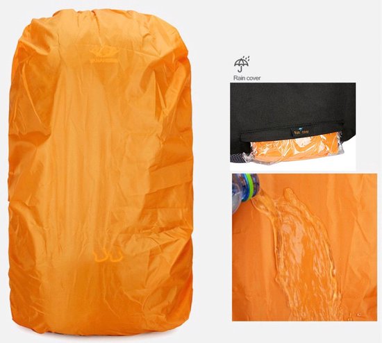 Large Rugzak 45L+5L - Zwart - Rugzak voor Hiken - Berg beklimmen - Wandelen - Reizen - Met regenhoes