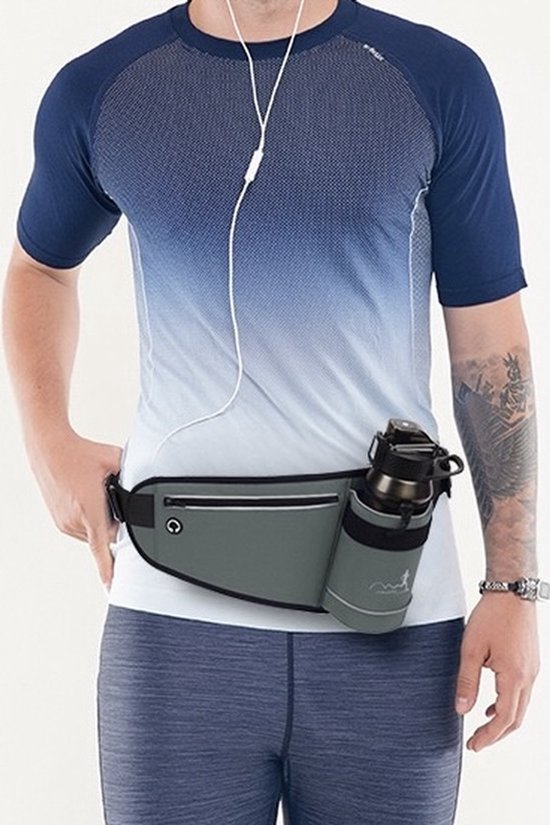 Running Heuptasje Grijs Met bidon houder - Sport - Fitness
